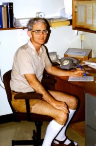 Arthur Fordham at his desk